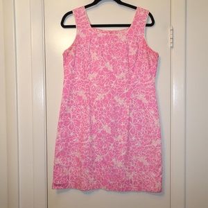 Lilly Pulitzer Shift Dress | Pink & White | 12